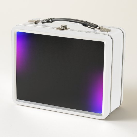 Schwarzes Violet Gradient Glow Metall Brotdose (Vorderseite)