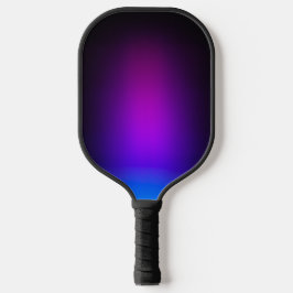 Schwarzes Violet Gradient Glow Pickleball Schläger