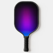 Schwarzes Violet Gradient Glow Pickleball Schläger (Rückseite)