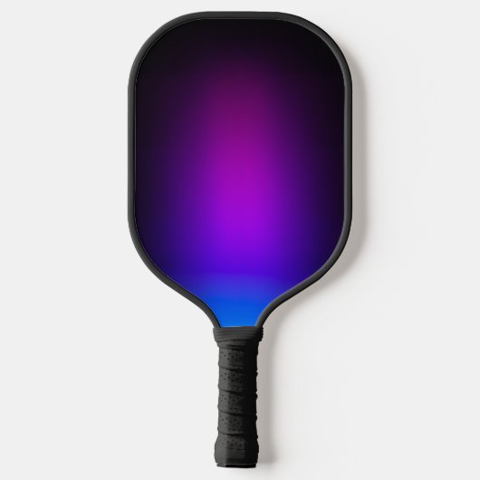 Schwarzes Violet Gradient Glow Pickleball Schläger (Rückseite)
