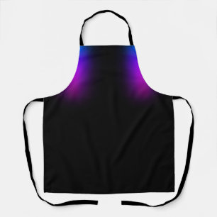 Schwarzes Violet Gradient Glow Schürze