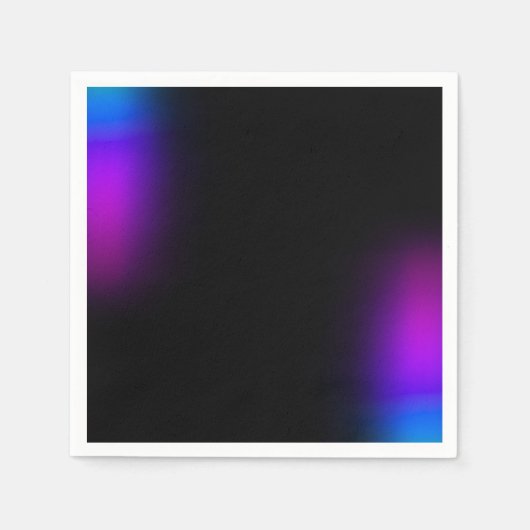 Schwarzes Violet Gradient Glow Serviette (Vorderseite)