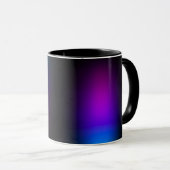 Schwarzes Violet Gradient Glow Tasse (VorderseiteRechts)