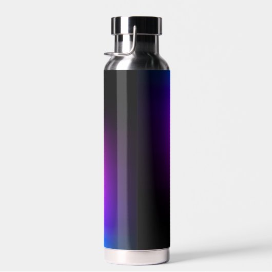 Schwarzes Violet Gradient Glow Trinkflasche (Rechts)