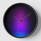 Schwarzes Violet Gradient Glow Uhr (Vorderseite)