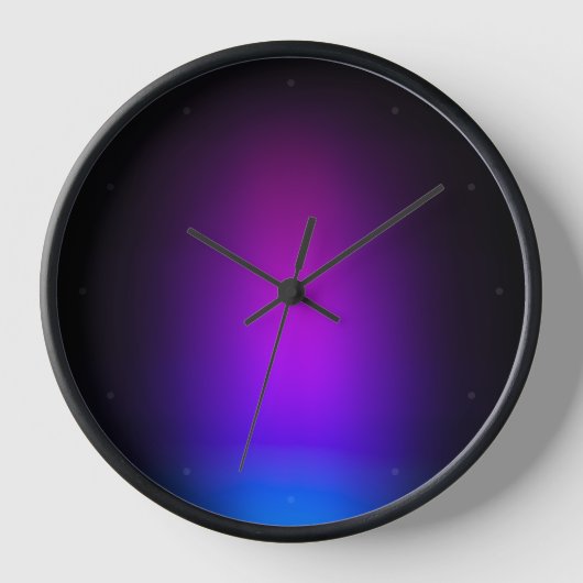 Schwarzes Violet Gradient Glow Uhr (Vorderseite)