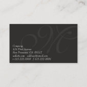 Schwarzes Visitenkarte (Rückseite)