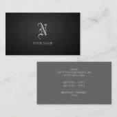 Schwarzes Visitenkarte (Vorne/Hinten)