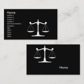 Schwarzes Visitenkarte (Vorne/Hinten)