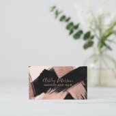 Schwarzes Visitenkarte (Stehend Vorderseite)