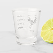 Schwarzes Vogelschuss-Glas von männlichen Gräsern Schnapsglas (Rückseite)