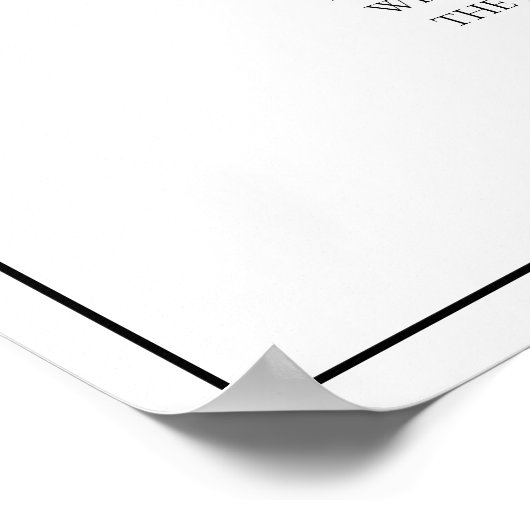 Schwarzes Wappen Monogram, nicht eingeklemmt Hochz Poster (Ecke)