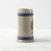 Schwarzes Wappen Stein/schwarzes Familienwappen Bierglas (Mittel)