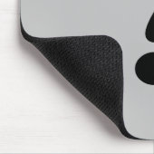 Schwarzes "Was" auf hellgrauem Hintergrund Mousepad (Ecke)