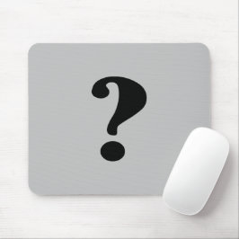 Schwarzes "Was" auf hellgrauem Hintergrund Mousepad