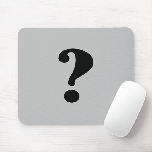 Schwarzes "Was" auf hellgrauem Hintergrund Mousepad (Mit Mouse)