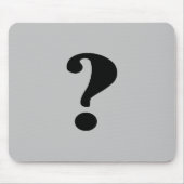 Schwarzes "Was" auf hellgrauem Hintergrund Mousepad (Vorne)