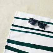 Schwarzes Wasser, blau, grüne Streifen Strandtuch (Beispiel)