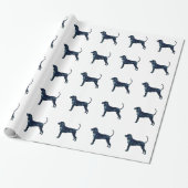 Schwarzes Wasser mit Tan Coonhound Geschenkpapier (Ungerollt)