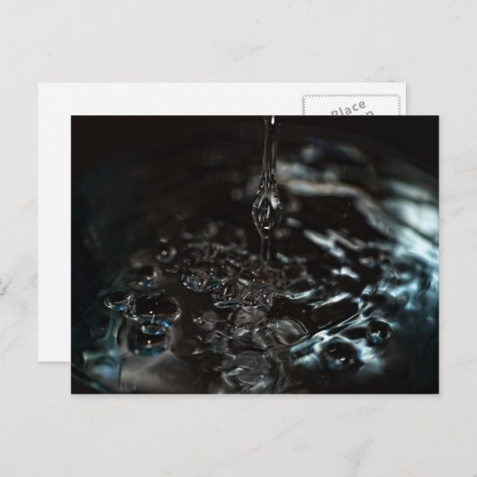 Schwarzes Wasser Postkarte (Vorne/Hinten)