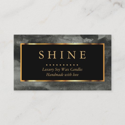 Schwarzes Wasser und Gold Visitenkarte (Vorderseite)