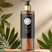 Schwarzes, wasserdichtes Etikett für Kosmetikflasc