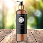 Schwarzes, wasserdichtes Etikett für Kosmetikflasc