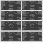 Schwarzes, wasserdichtes Tropfflaschen Etikett 1,5 (Vorderseite)