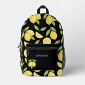 Schwarzes Wasserfarbenmuster Bedruckter Rucksack (Vorderseite)