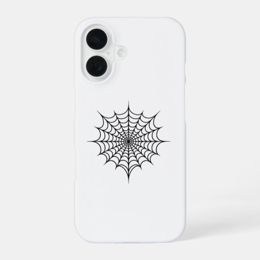 Schwarzes Web iPhone 16 Hülle (Rückseite)