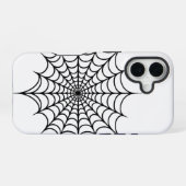 Schwarzes Web iPhone 16 Hülle (Rückseite (Horizontal))