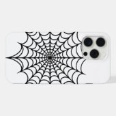 Schwarzes Web iPhone Hülle (Rückseite (Horizontal))