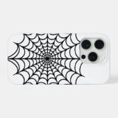 Schwarzes Web iPhone Hülle (Rückseite (Horizontal))