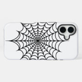 Schwarzes Web iPhone Hülle (Rückseite (Horizontal))