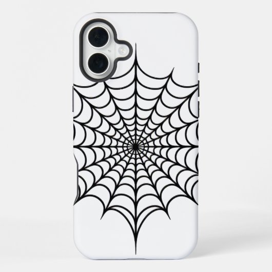 Schwarzes Web iPhone Hülle (Rückseite)