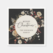 Schwarzes Weihnachten Serviette (Vorderseite)