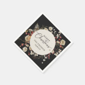 Schwarzes Weihnachten Serviette (Ecke)