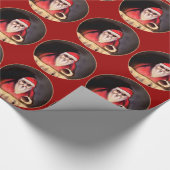 Schwarzes Weihnachten: Weihnachtsmann ist hier Geschenkpapier (Ecke)