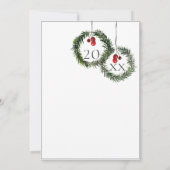 Schwarzes Weihnachts Rotes Grün Winterfest Hochzei Einladung (Rückseite)