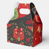 Schwarzes Weihnachtsdesign - Geschenkboxen Geschenkschachtel (Rückseite)