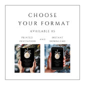 Schwarzes Weihnachtsfest-Party Einladung