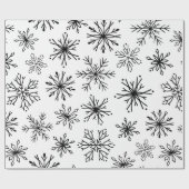 Schwarzes Weihnachtskunstmuster Papier Geschenkpapier (Flach)