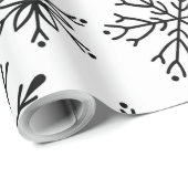 Schwarzes Weihnachtskunstmuster Papier Geschenkpapier (Rolleneckpunkt)
