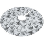 Schwarzes Weihnachtsmuster#3 ID1009 Polyester Weihnachtsbaumdecke (Schrägansicht)