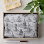 Schwarzes Weihnachtsmuster#3 ID1009 Seidenpapier (Geschenk)