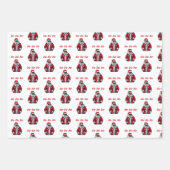 Schwarzes Weihnachtsmuster Afrikanisches Weihnacht Geschenkpapier Set (Vorderseite 3)