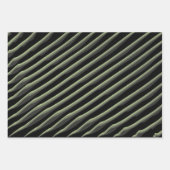 Schwarzes Weihnachtswrapping Papier Einzigartige W (Vorderseite 3)