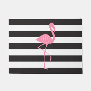 Schwarzes + Weiß Stripes Fußmatte