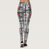 Schwarzes, Weiß u. Rot Leggings (Rückseite)