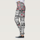 Schwarzes, Weiß u. Rot Leggings (Links)